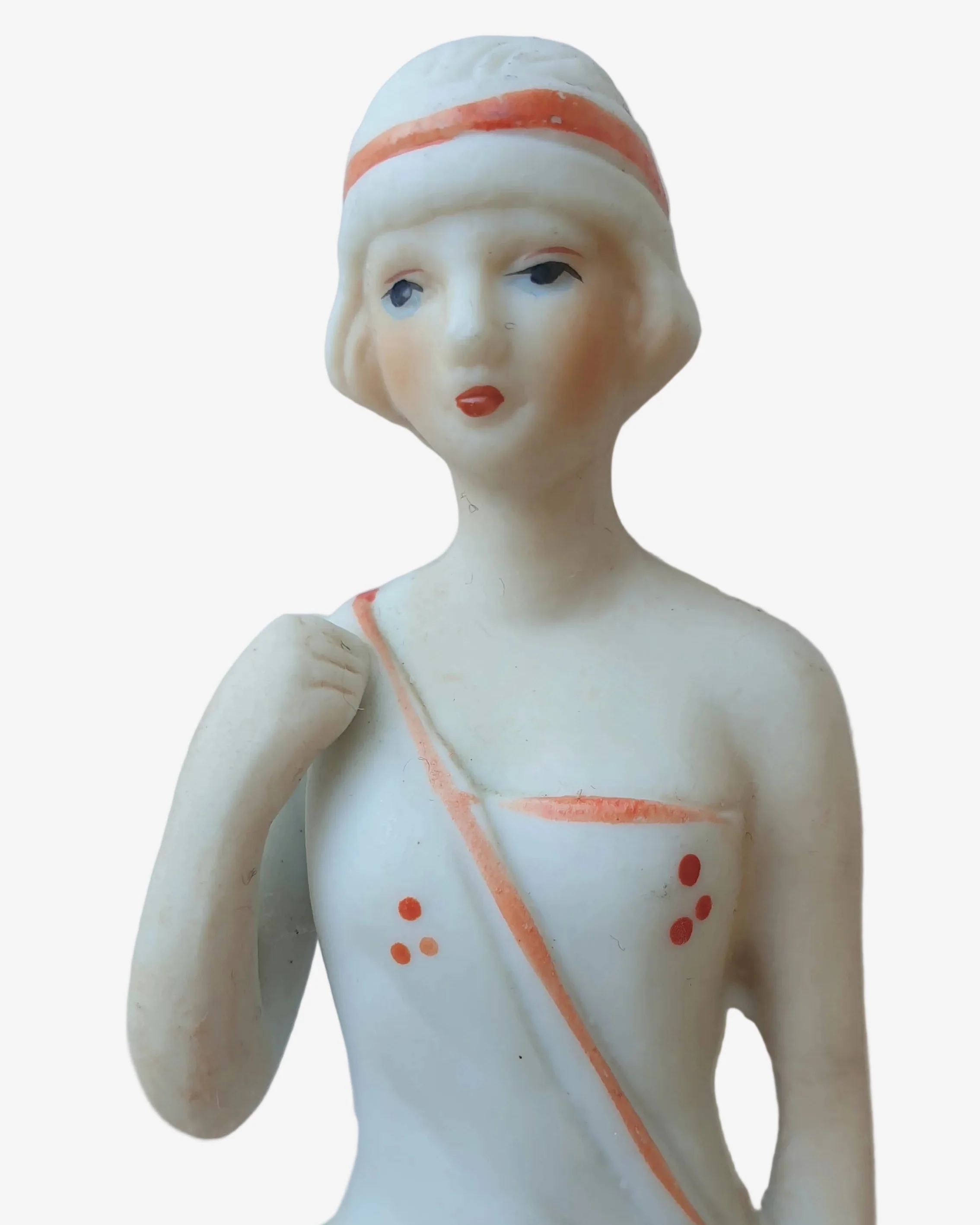 Art Deco–Style Bisque Lady Figurine (1940s-50s) - Image 3