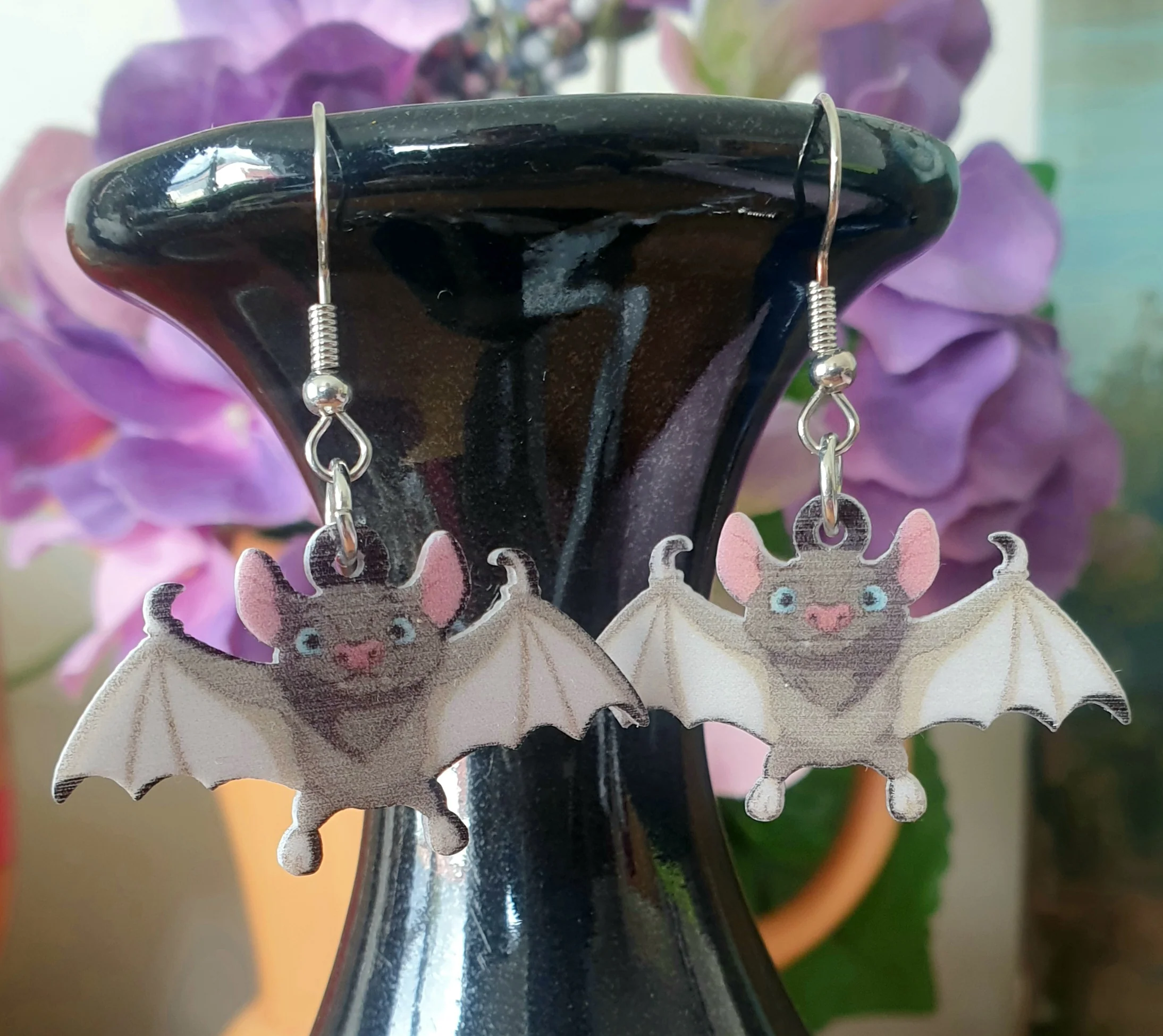 Bat Babies - Acrylic Hook Earrings - Image 3