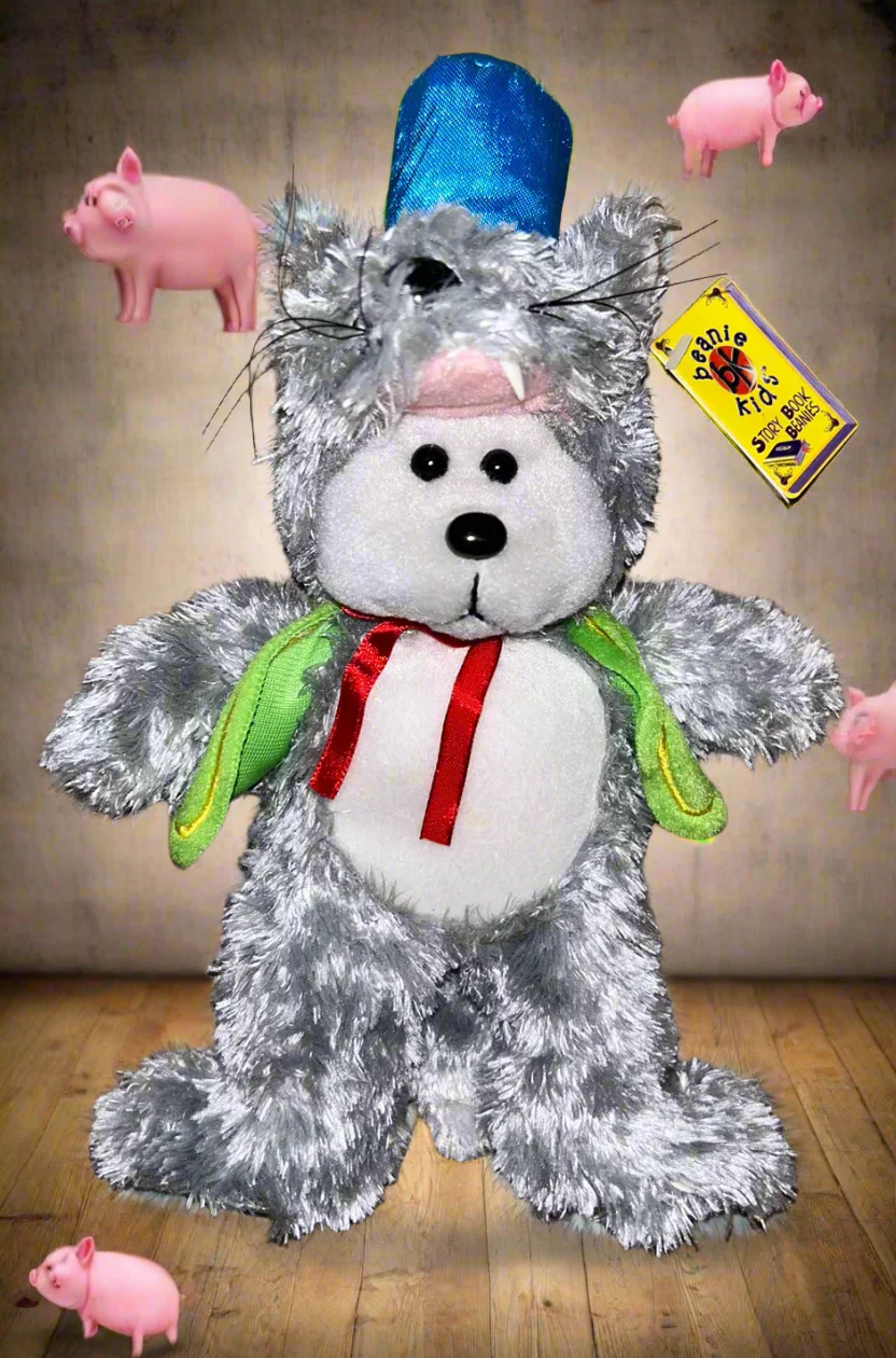 BK Beanie Kids Bear - Huff the Wolf Bear (2004) - Image 2
