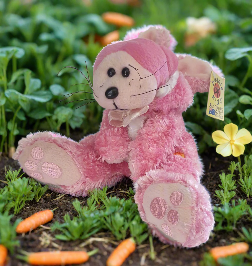 BK Beanie Kids Bear - Nibbles the Bunny Bear (2005) - Image 3
