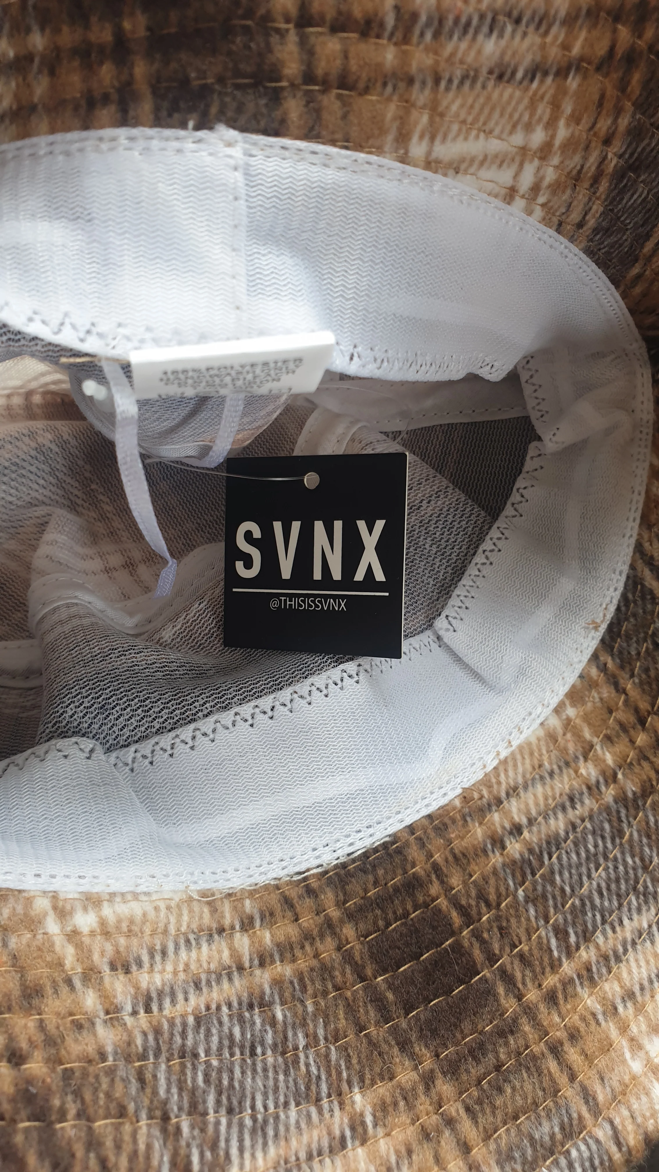 Brown Plaid Bucket Hat (BNWT) - Image 3