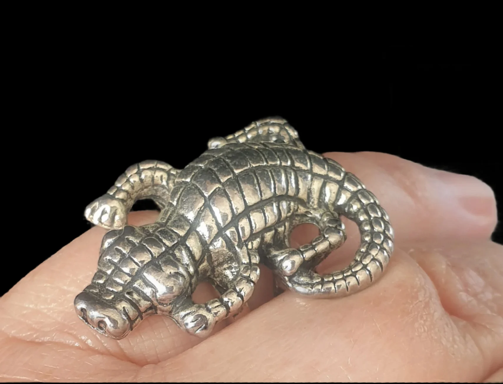 Crocodile Metal Unisex Ring - Image 4