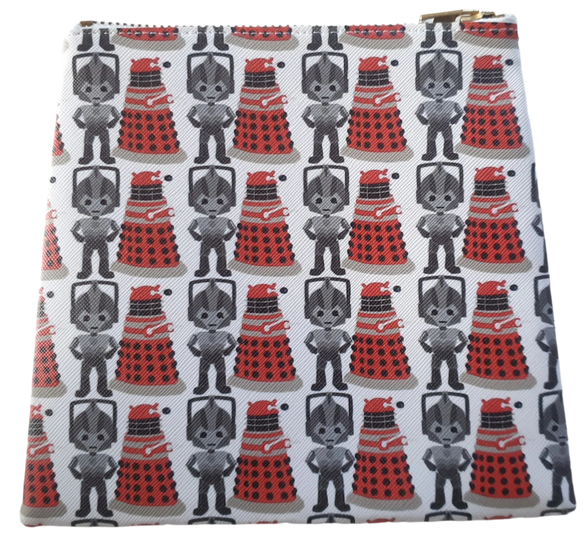 Daleks Cyberman Zippered Pouch Purse - Planet Retro Original - Image 4