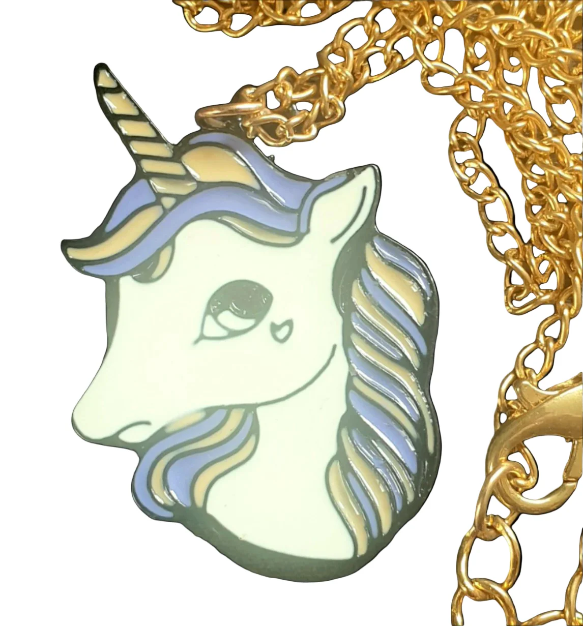 Enamelled Unicorn Necklace