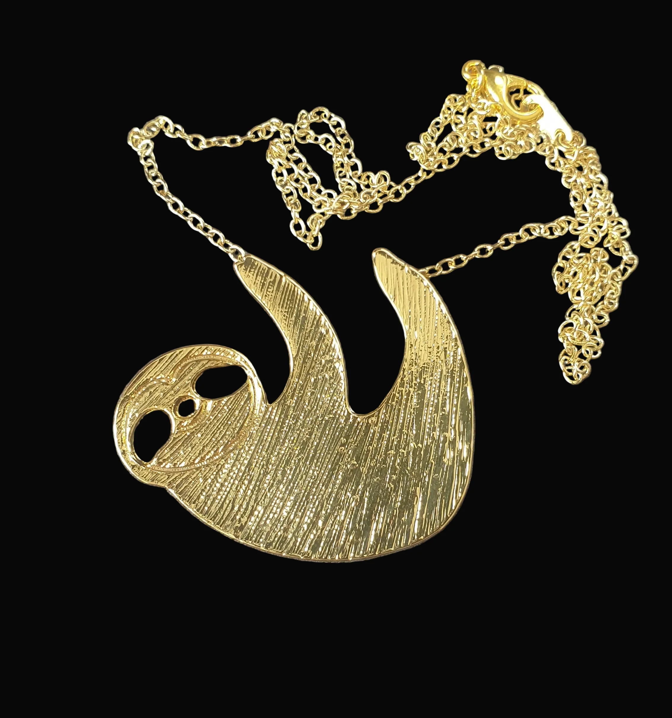Golden Sloth Necklace - Image 3