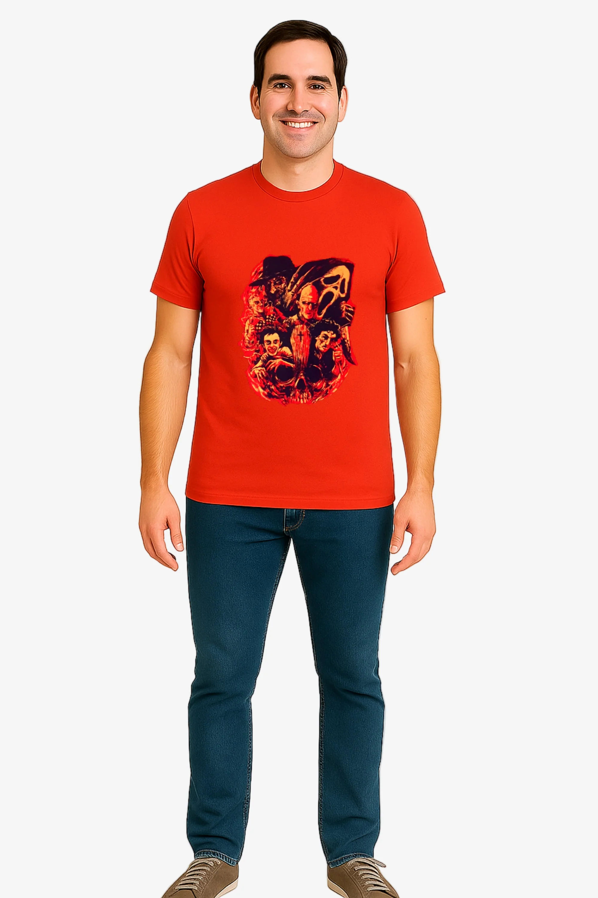 Horror Collage Red T-Shirt (Large) - Image 2