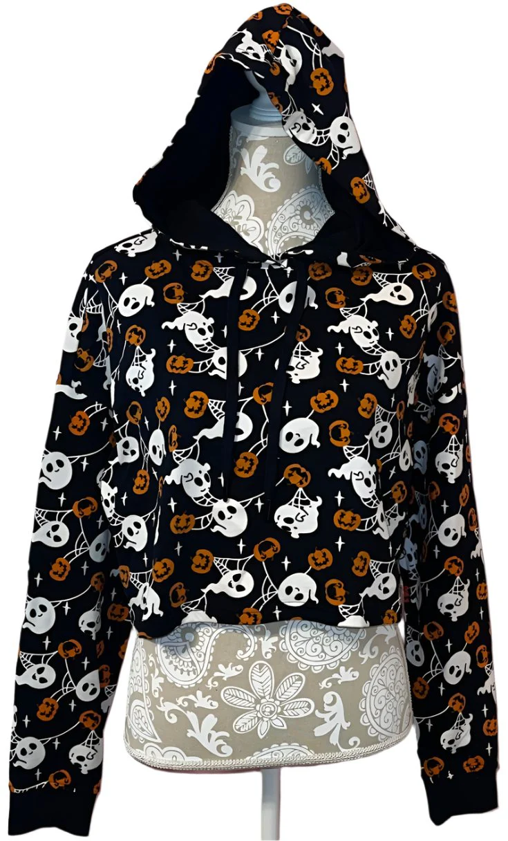 Killstar Haunted Pumpkin Cropped Hoodie (XL / 16-18) - Image 3
