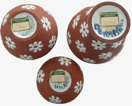 Mid-Century Danish Lüthen Keramik Terracotta Vase Trio (1960s) - Image 6