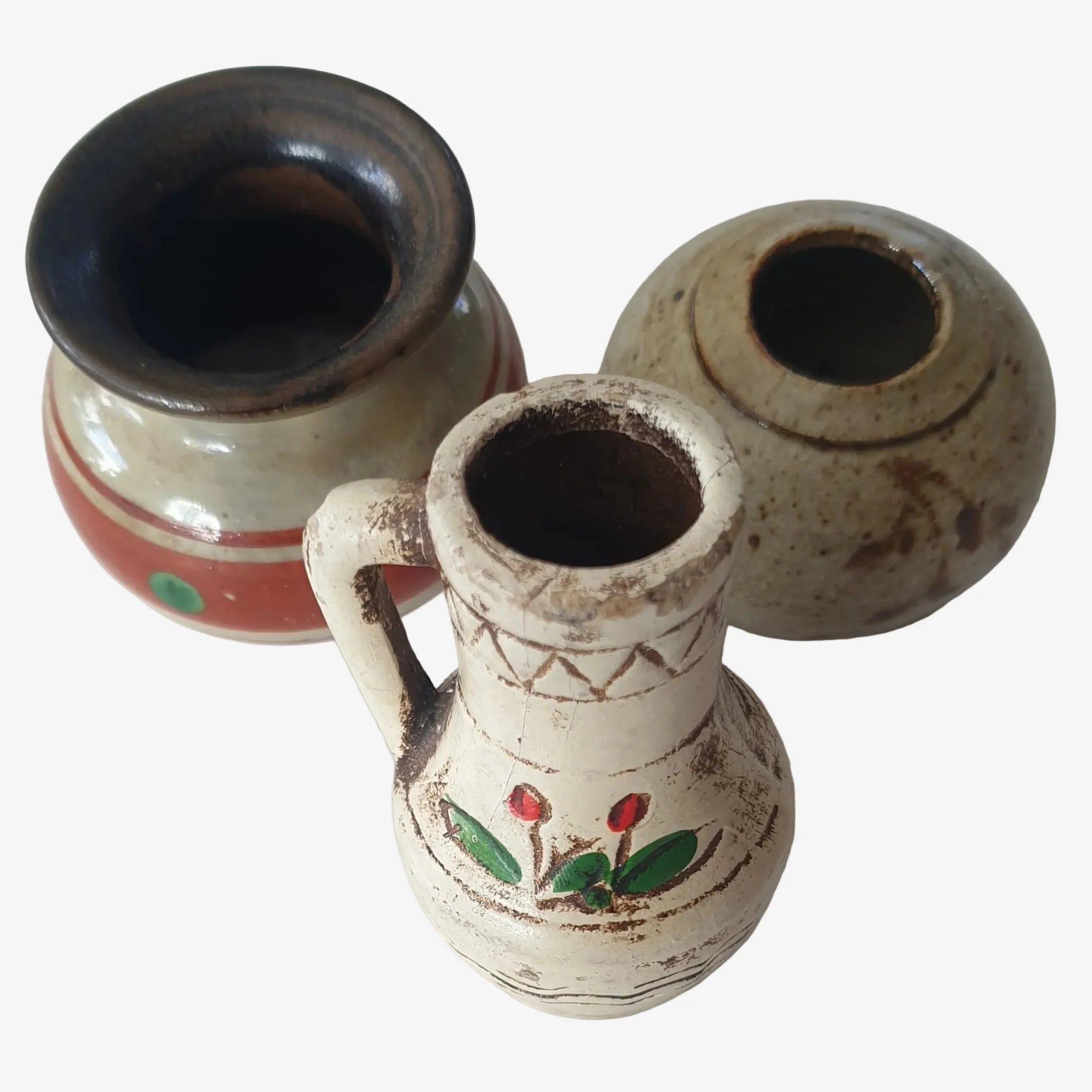 Mid-Century Studio & Folk Pottery Trio (Decorative Set) - Image 3