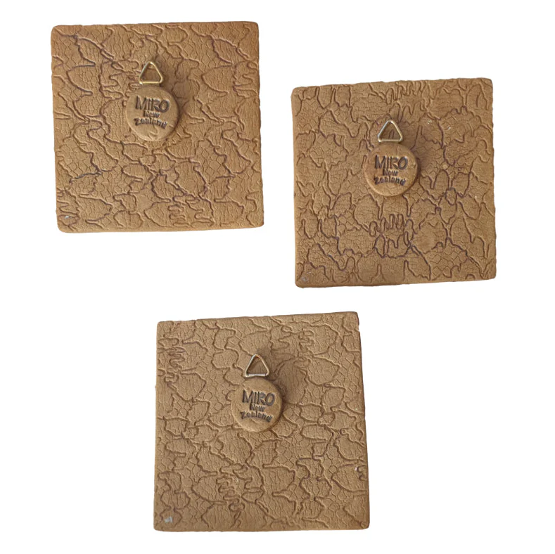 MIRO New Zealand Geometric Ceramic Wall Tile Trio - Image 4