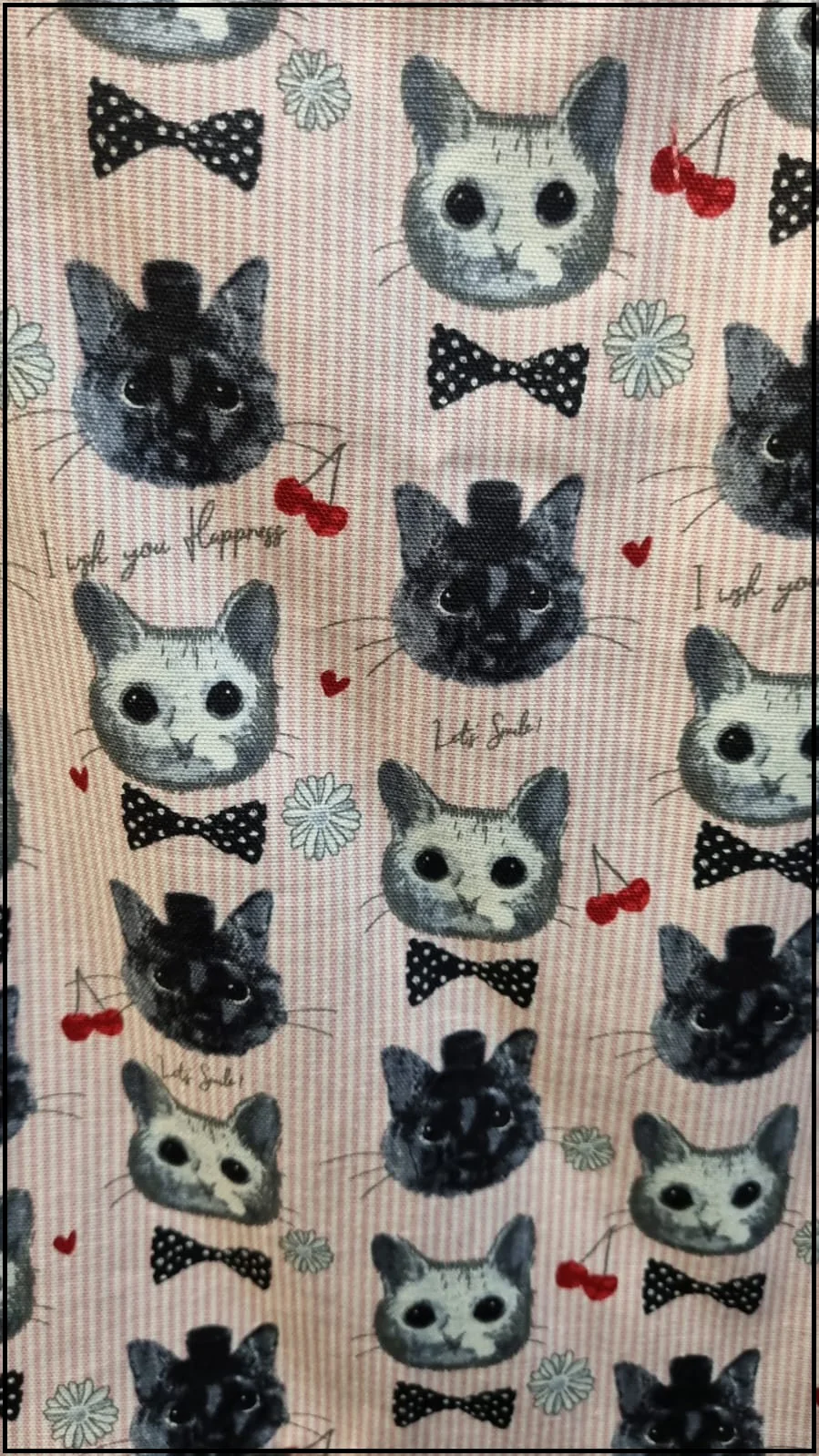 Cat Pink Stripe Audrey Dress - Planet Retro Original (Medium) - Image 3