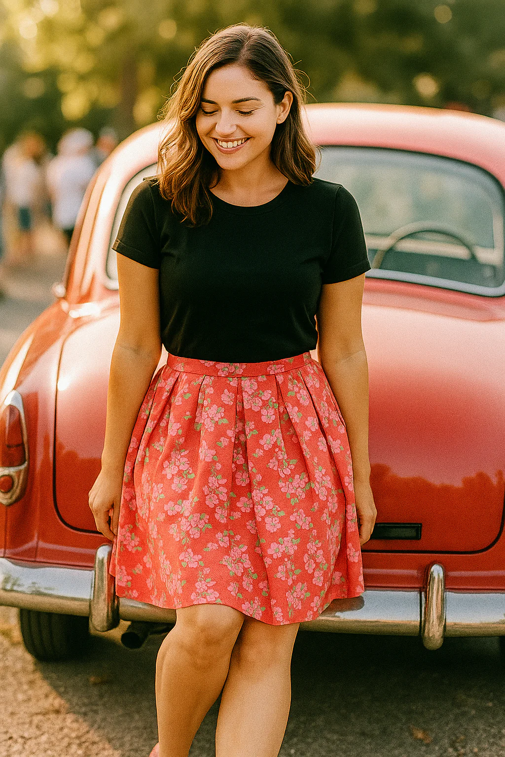 Princess Highway Pink Floral Skirt (XS) - Image 2