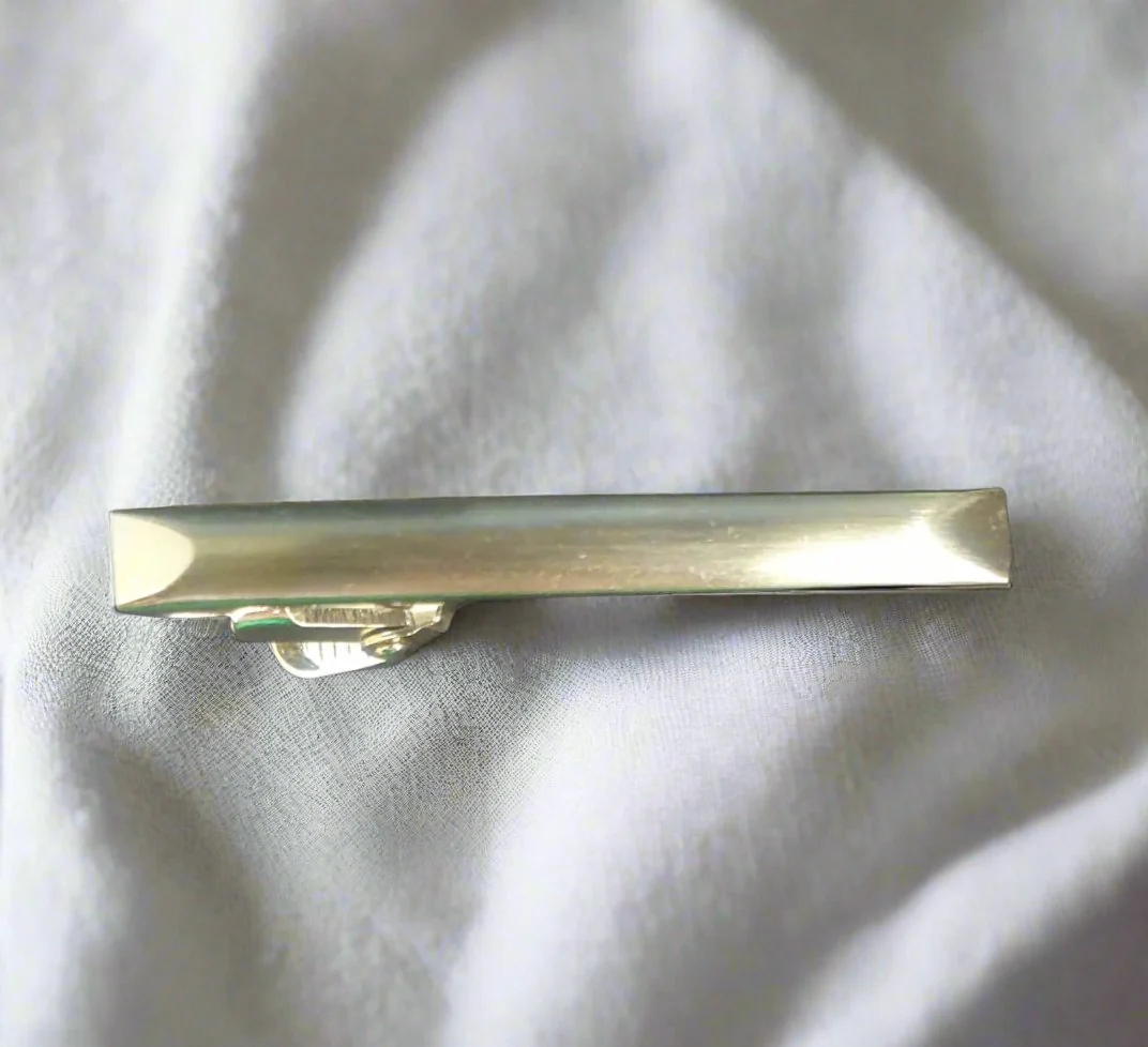 Small Silver Tie Clip / Bar - Image 3