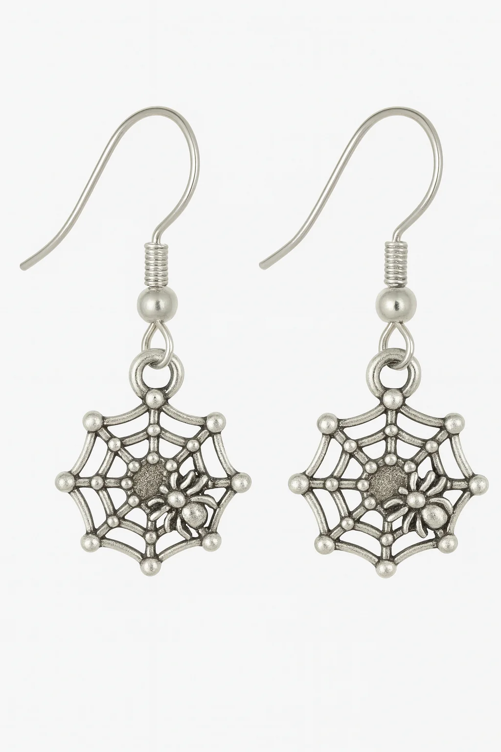 Spider in Web Earrings
