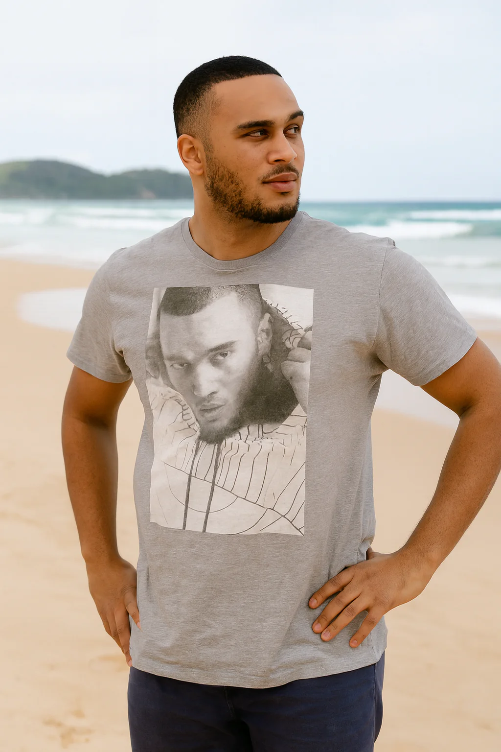 Vintage Stan Walker Grey Marle T-Shirt (Medium) - Image 2