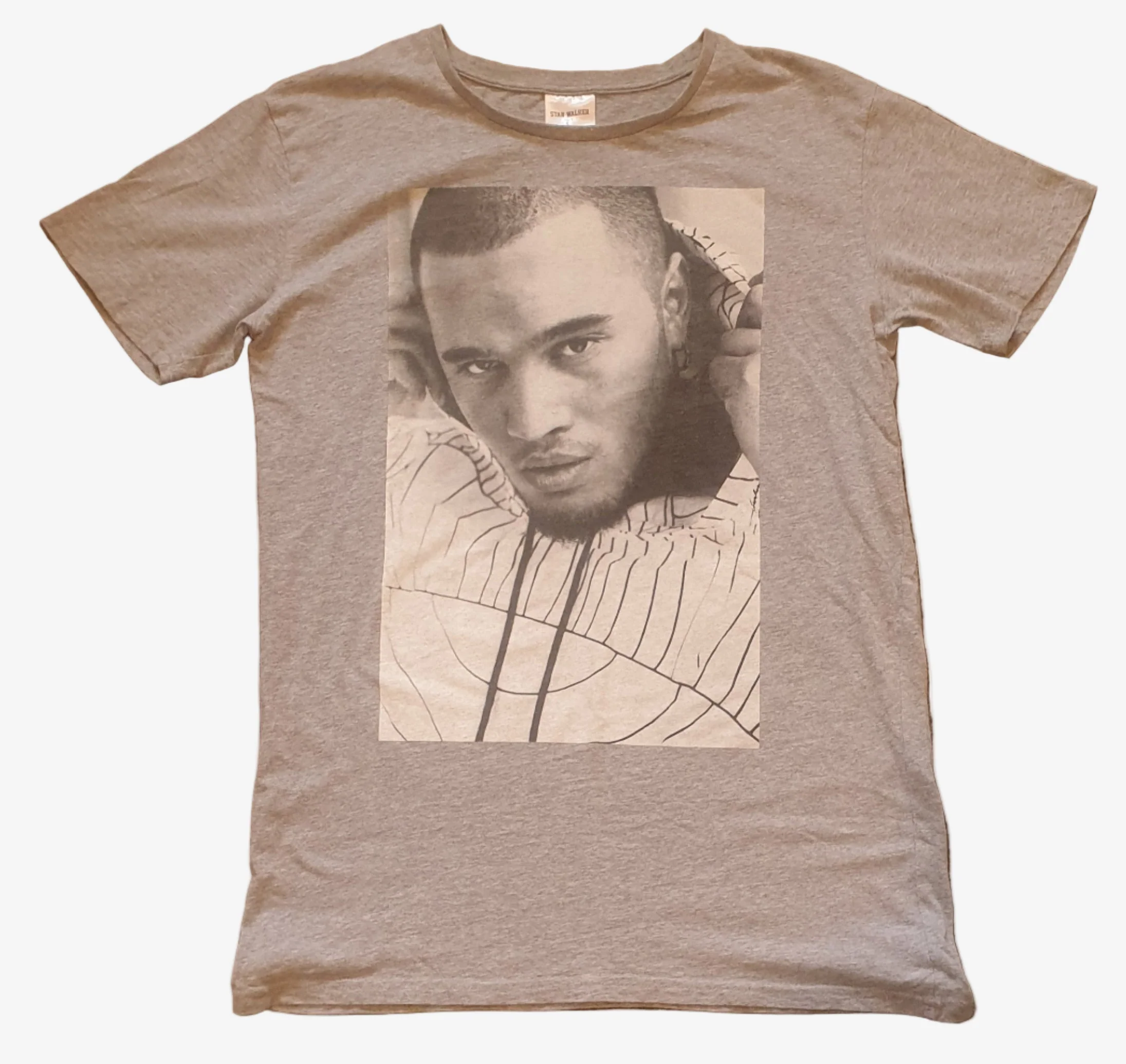 Vintage Stan Walker Grey Marle T-Shirt (Medium) - Image 3