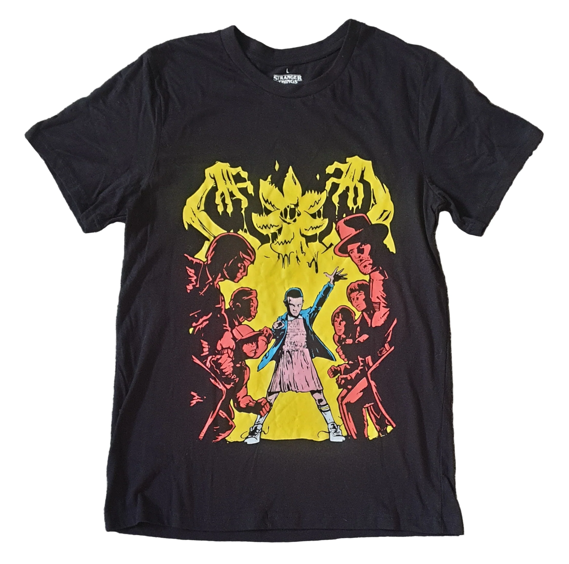 Stranger Things Comic Print T-Shirt Ladies (Large) - Image 3