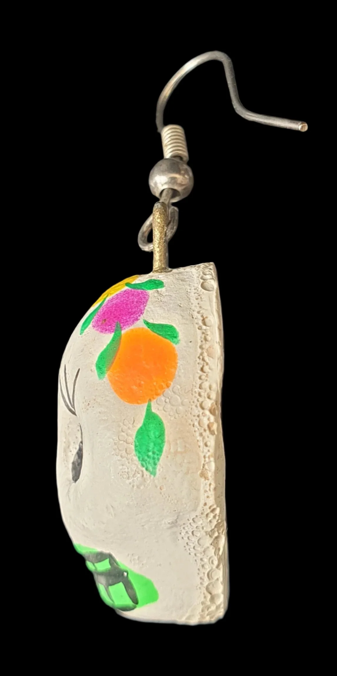 Sugar Skull Folk Art Plaster Earrings - Image 3