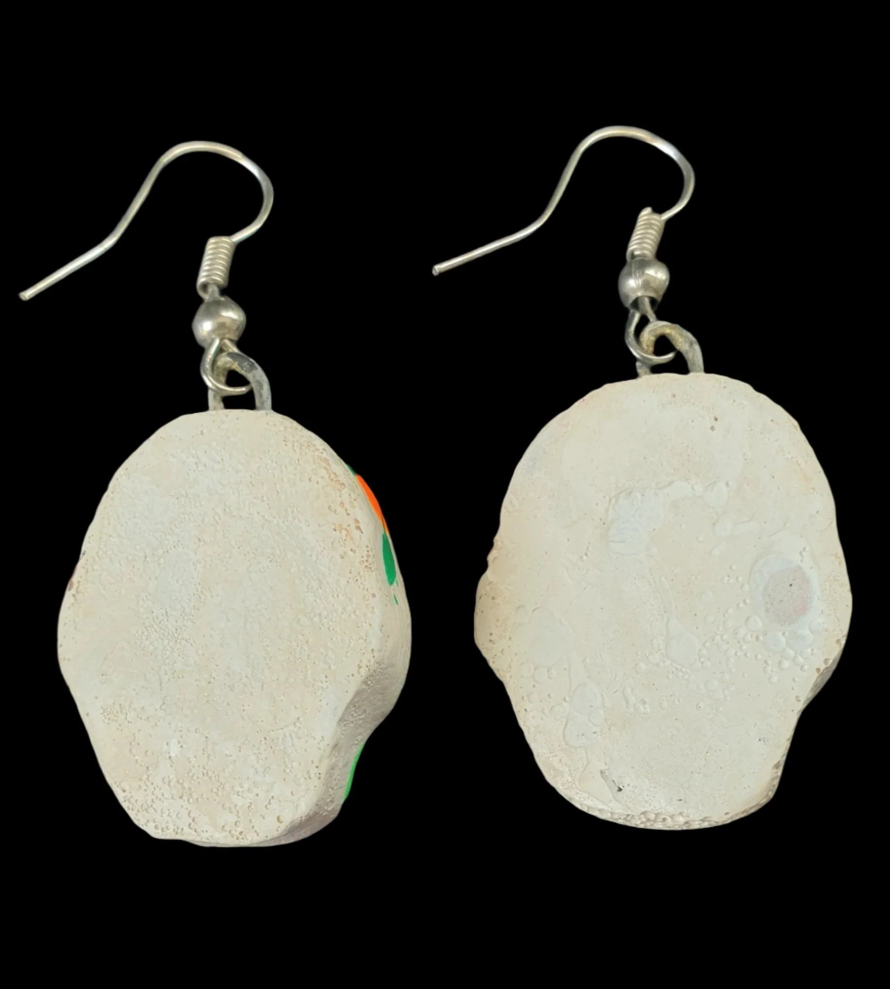 Sugar Skull Folk Art Plaster Earrings - Image 5
