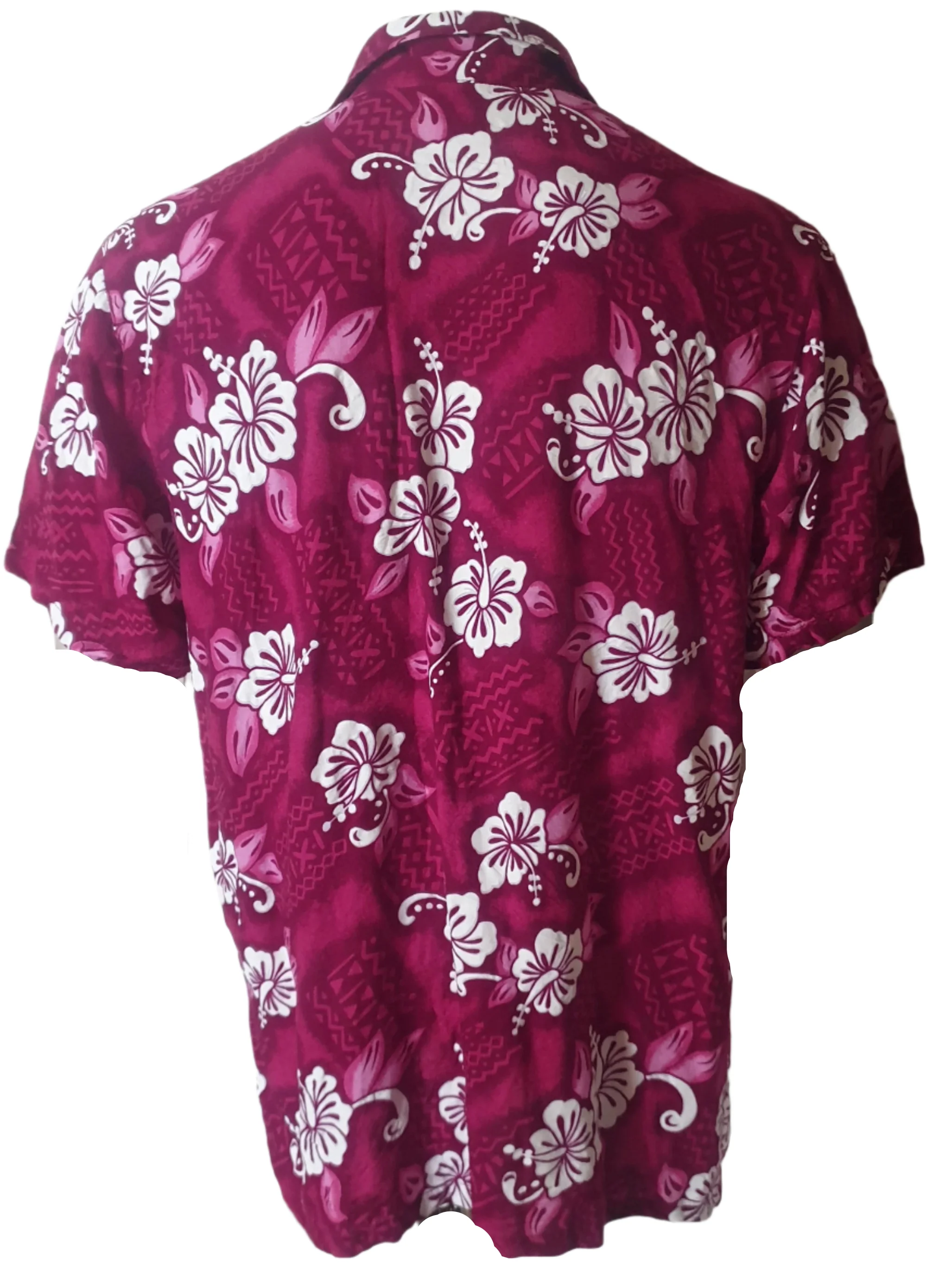 Tropical Purple & White Hibiscus Shirt (XL) - Image 2