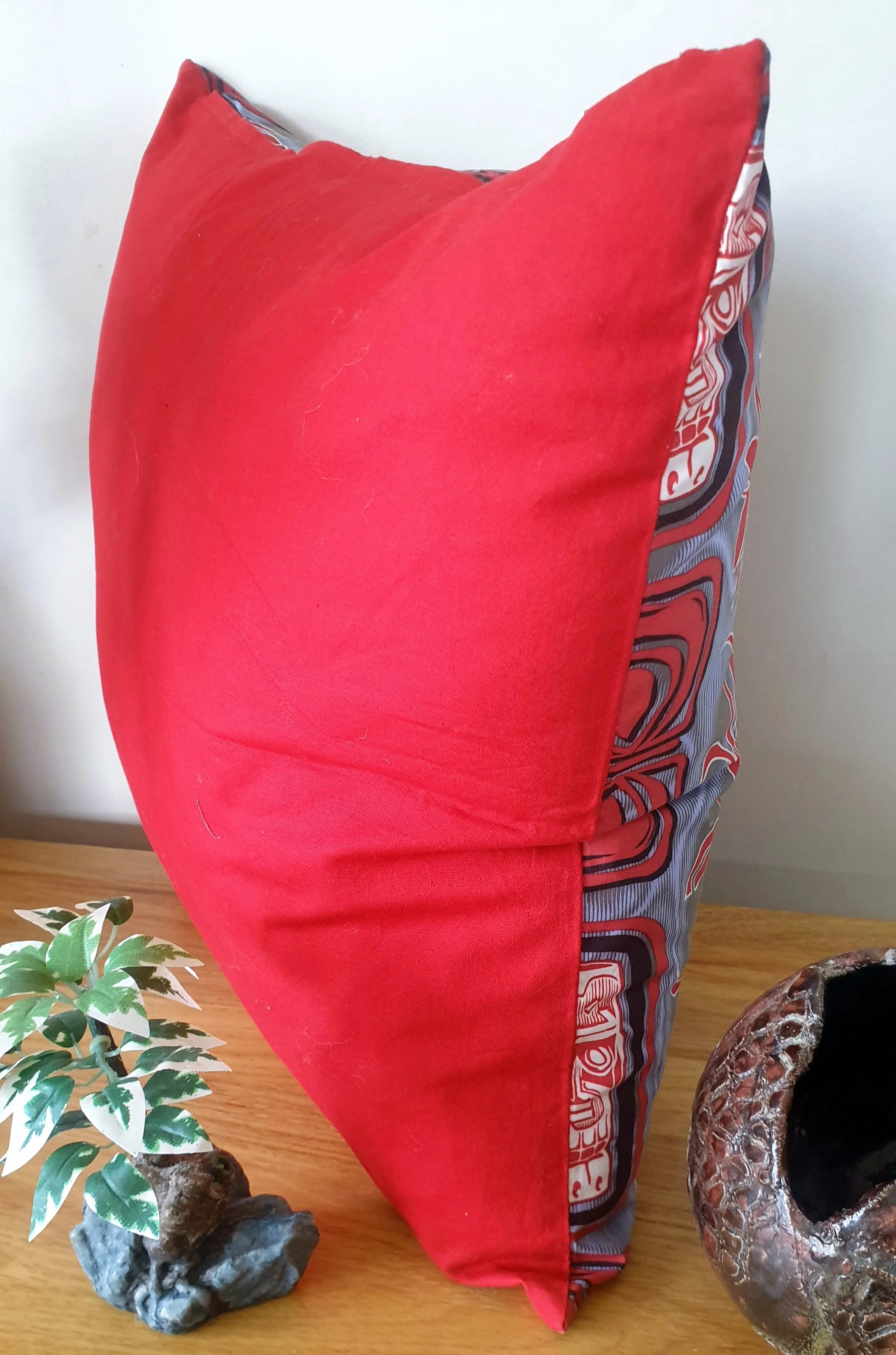 Tropical Tiki Mask - Handmade Cushion Cover - Image 2