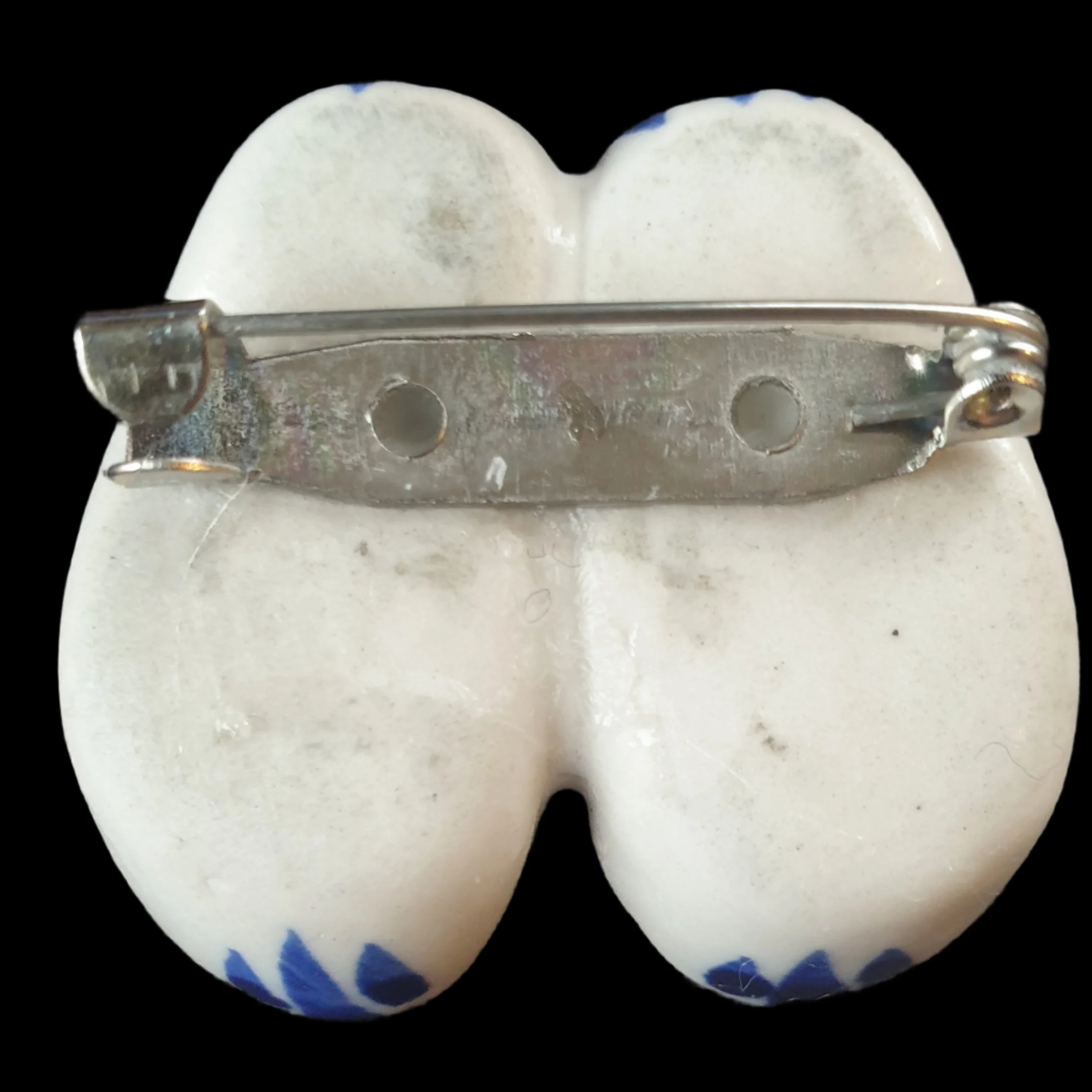 Vintage Delft Blue Shoes Brooch - Image 4