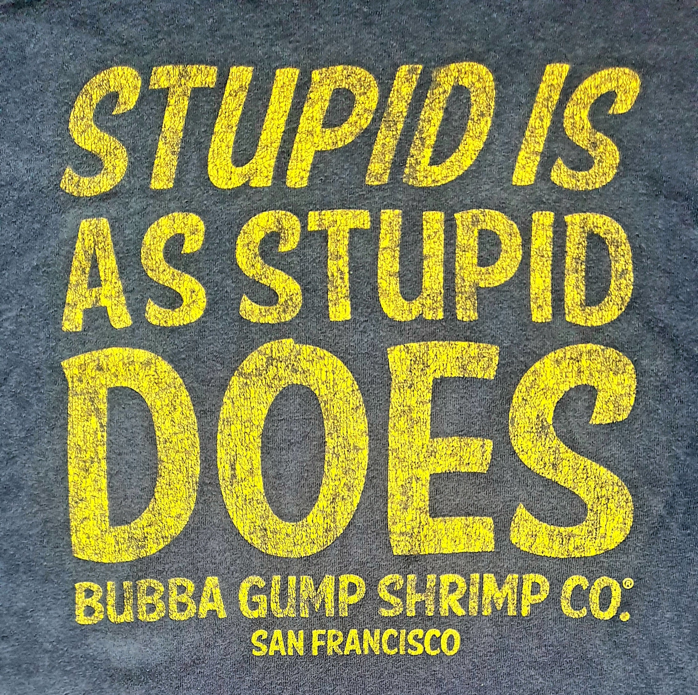 Vintage T-Shirt Bubba Gump Stupid Is As Stupid Does (Large) - Image 3