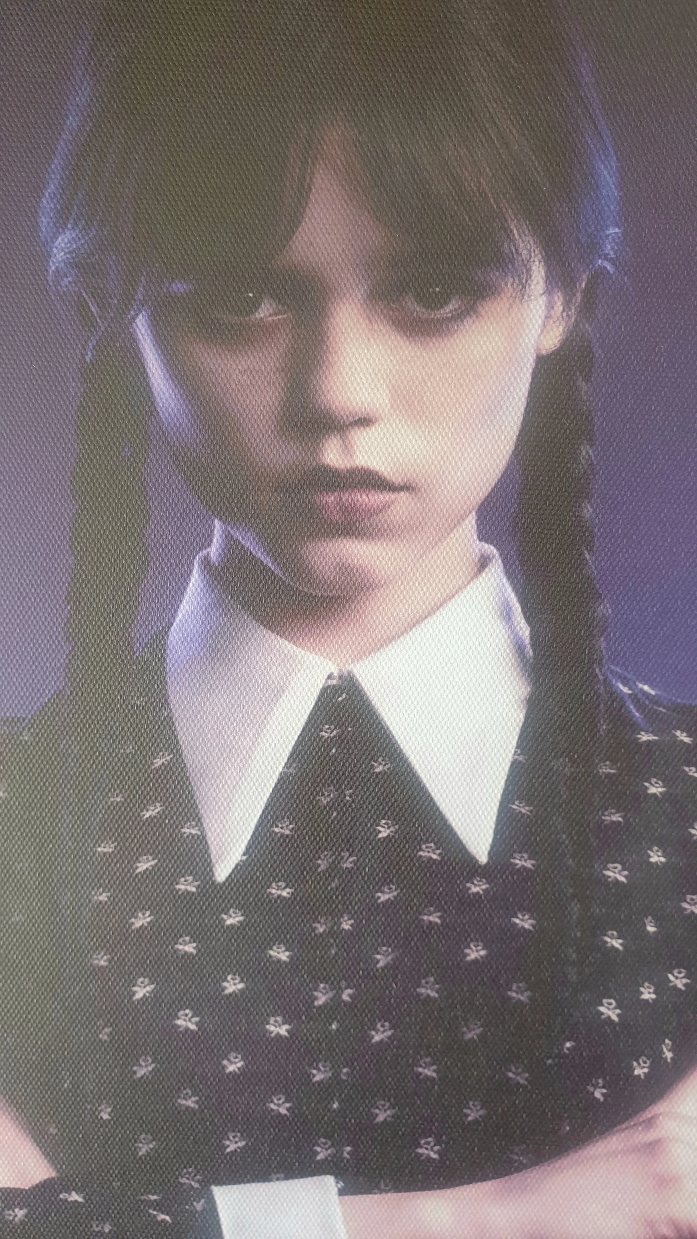 Wednesday Addams Arms Folded - A3 Canvas Print - Image 2